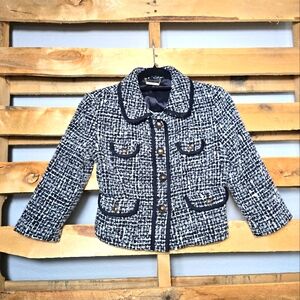 Express tweed blazer Size:4 Color Black/White
